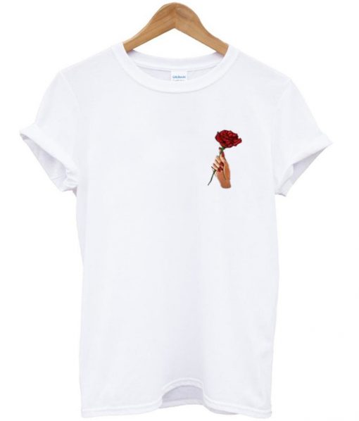 rose hand tshirt