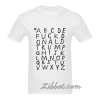 abcde alphabet fuck t shirt