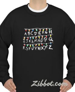 alphabet christmas style sweatshirt