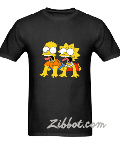 bart and lisa simpson scream t shirt