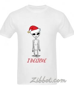 believe alien christmas tshirt