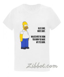 blue jeans white shirt homer simpson t shirt