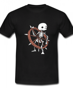 bone wheel skeleton tshirt