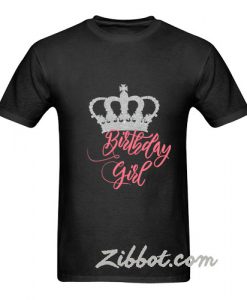 crown birthday girl t shirt