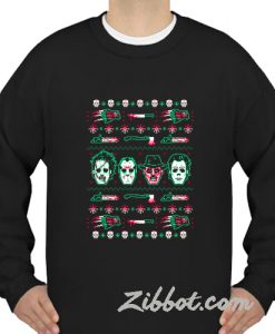 horror movie christmas sweatshirt