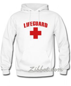 lifeguard red color font hoodie