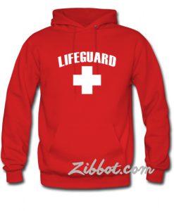 lifeguard white color font hoodie