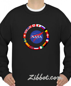 nasa all country's flags sweatshirt