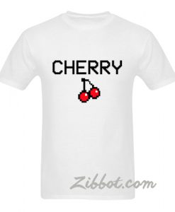 cherry pixel tshirt