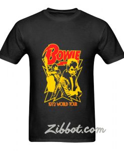david bowie 1972 world tour t shirt