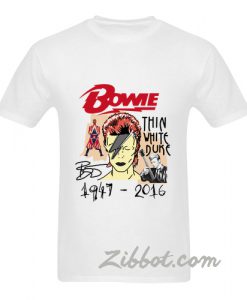 david bowie thin white duke memorial t shirt