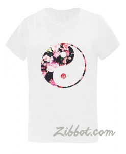 flower yin yang t shirt