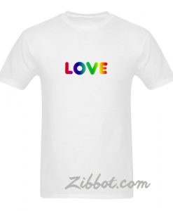 rainbow love t shirt