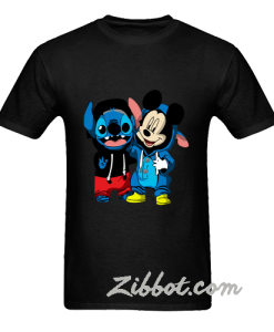 stitch and mickey mouse t shirt