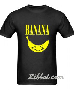 banana nirvana band parody t shirt