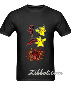 deadpool and pikachu pikapool t shirt