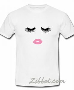 eyelash lips t shirt