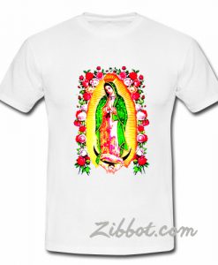 guadalupe jesus floral t shirt