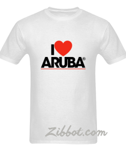 i love aruba logo t shirt