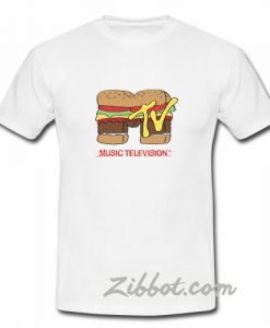 mtv burger logo t shirt