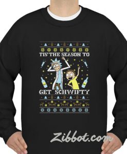 rick nd morty get schwifty christmas sweatshirt