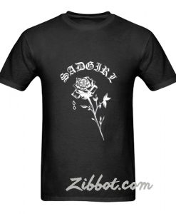 sad girl rose tshirt