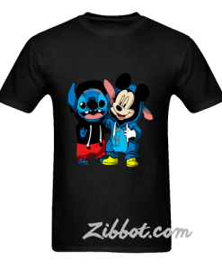 stitch and mickey mouse t shirt