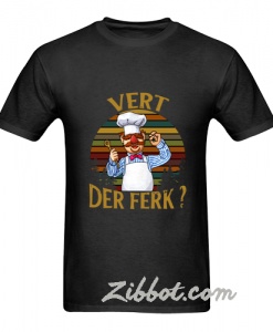 swedish chef vert der ferk sunset trending t shirt