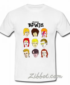 the many faces of bowie explore rad bowie t shirt