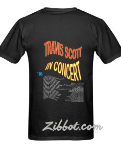 travis scott in concert t shirt back