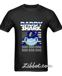 american flag daddy shark doo doo doo t shirt