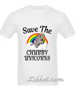 save the chubby unicorns rainbow rhino t shirt