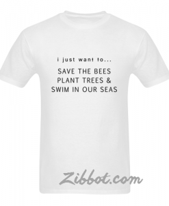 save the bees plant trees t shirt