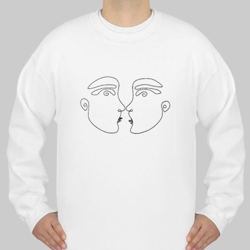 Abstract face sweatshirt