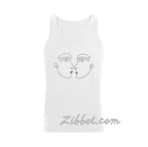 Abstract face tank top