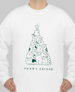 cat christmas sweatshirt