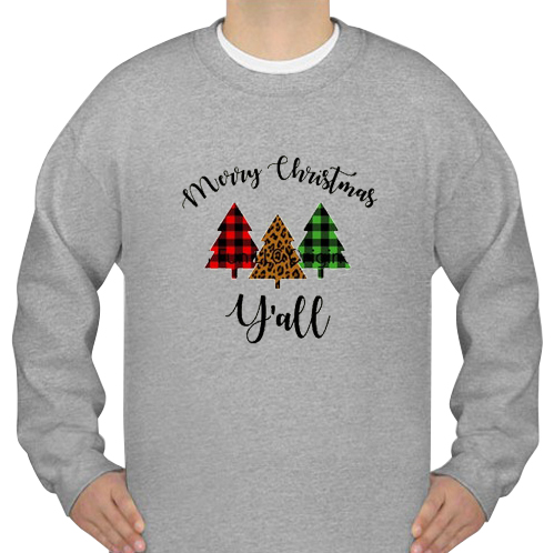 merry christmas y'all sweatshirt