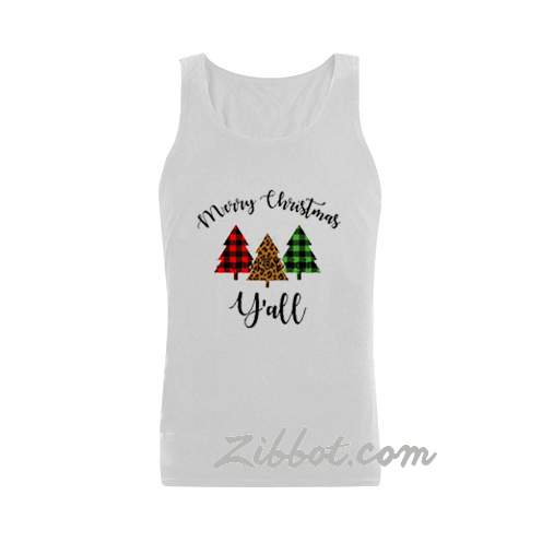 merry christmas y'all tank top