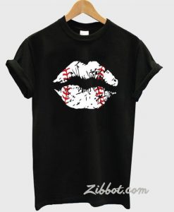 baseball lips t shirt