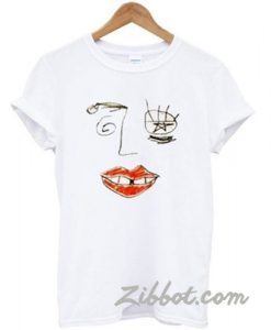 drawn face t shirt