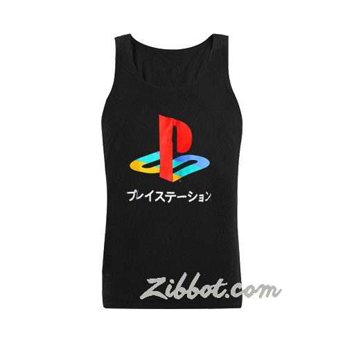 Playstation Japanese Katakana tank top