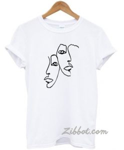 twin face art t shirt