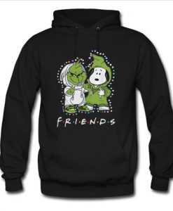 Grinch and Snoopy Friends Christmas light hoodie