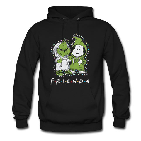 Grinch and Snoopy Friends Christmas light hoodie