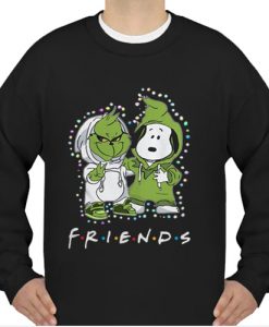 Grinch and Snoopy Friends Christmas light sweatshirt