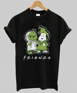 Grinch and Snoopy Friends Christmas light t shirt