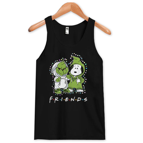 Grinch and Snoopy Friends Christmas light tank top