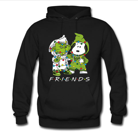 Grinch and Snoopy light christmas hoodie