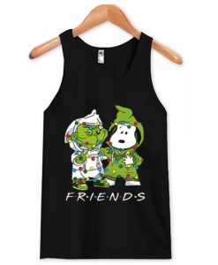Grinch and Snoopy light christmas tank top