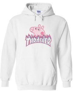 Peppa Pig X Thrasher Flame Parody Hoodie